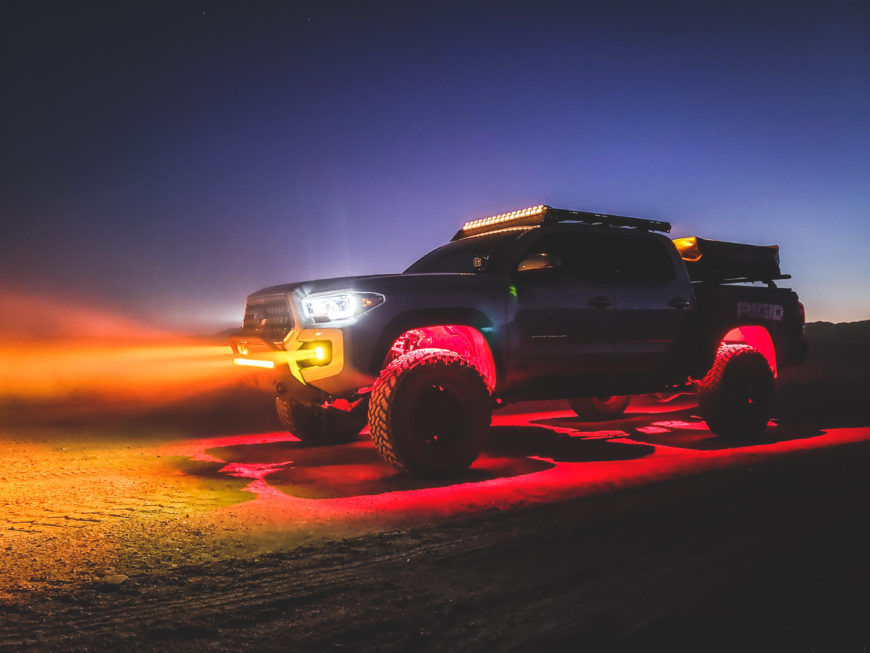 Truck with light bars