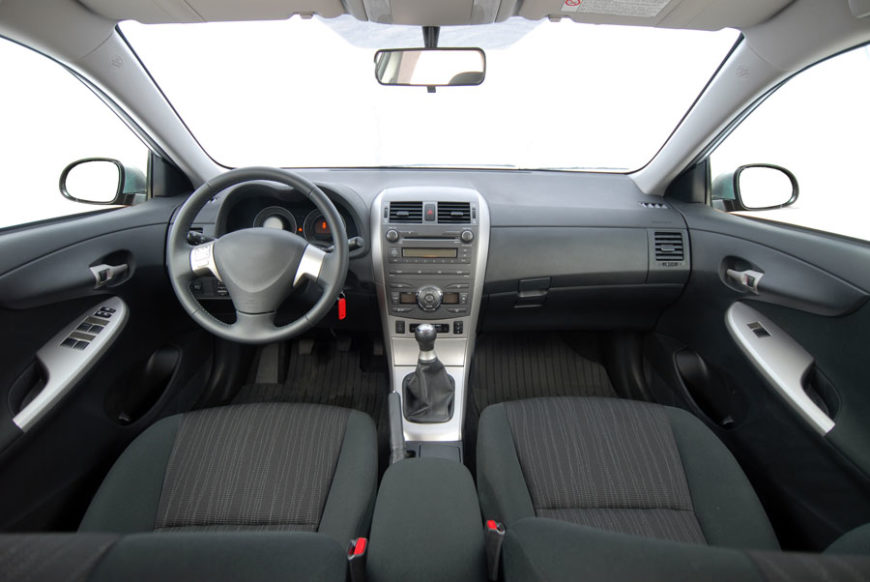 clean winter car interior