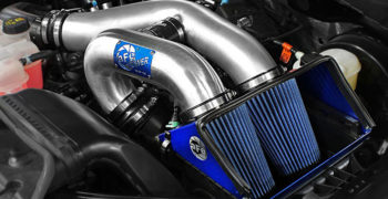 AFE cold air intake system installed under the hood