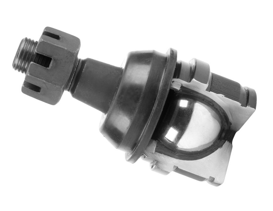 Image of a cutaway ball joint over a white background