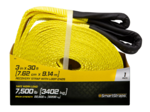 Tow Strap 20000 lbs - 2 x 30' Gray With Black Ends